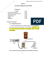 Job 3 Measurement Voltage & Current PABX