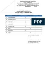 Daftar Hadir Kerja Bakti Caraka