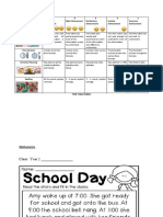 Maths Time Table Rubric