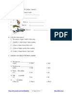 Soal Bahasa Inggris SD 2 Animal PDF