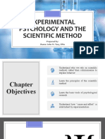 Experimental Psychology and The Scientific Method: Prepared By: Jhunar John M. Tauy, RPM