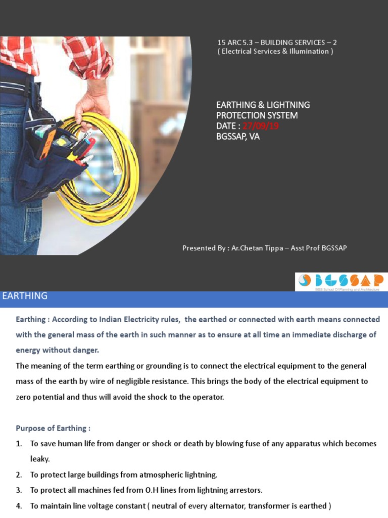 Earthing and Lightening Protection System T | PDF | Building ...
