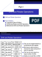 Shift and Rotate Operations Barrel Shifters