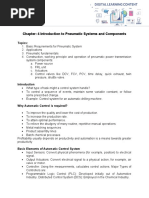 Chapter: 4 Introduction To Pneumatic Systems and Components: Topics