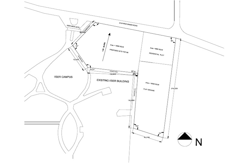Site Plan With Iiser Campus PDF | PDF