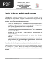 Social Influence and Group Processes: Indian School Muscat