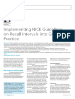 Recall Intervals and NICE Guidelines