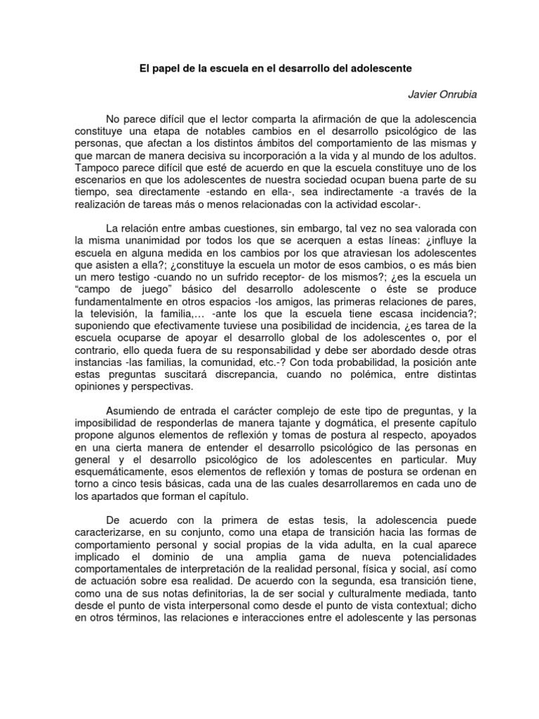 El Papel de La Escuela | PDF | Ciencia y matemáticas