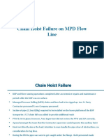 Chain Hoist Failure On MPD Flow Line