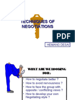Techniques of Negotiations
