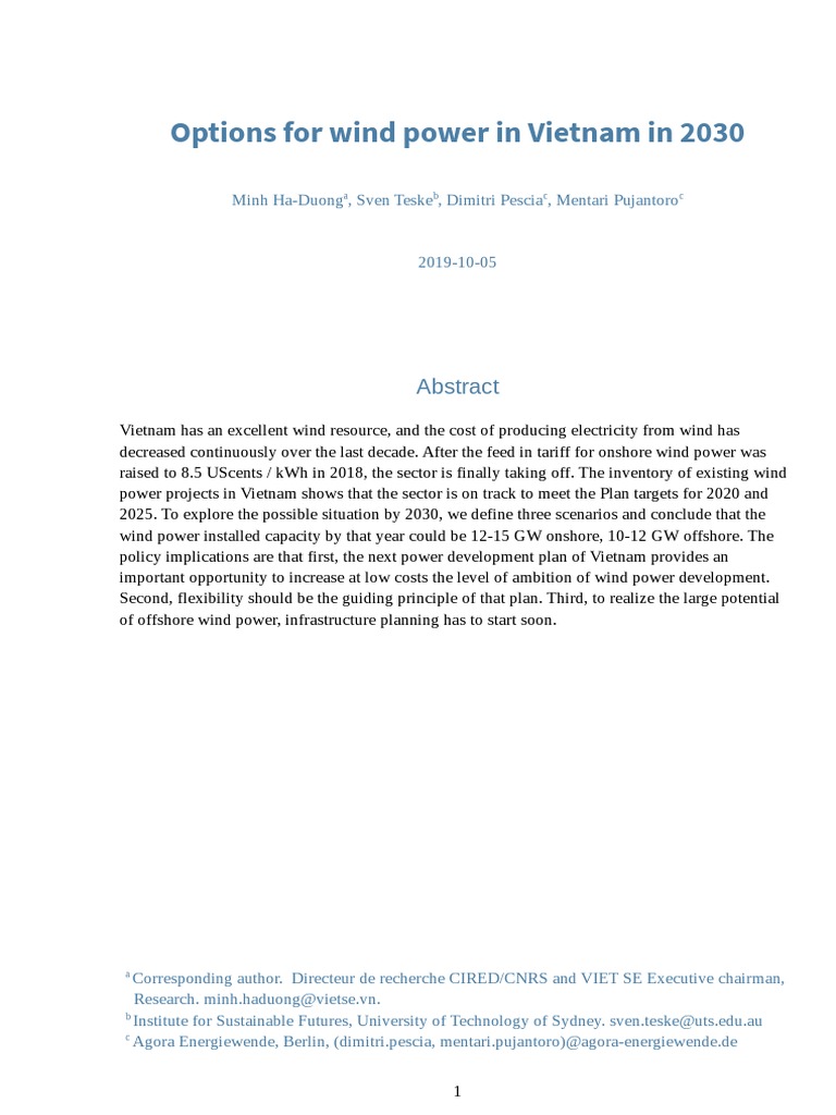 Wind Power Growth in Vietnam by 2030 | PDF | Offshore Wind Power | Wind ...