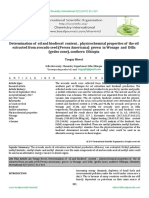 Determination of Oil and Biodiesel Content, Physicochemical Properties of The Oil Extracted From Avocado Seed (Persea Americana) Grown in Wonago and Dilla (Gedeo Zone), Southern Ethiopia
