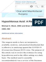 Hypochlorous Acid A Review
