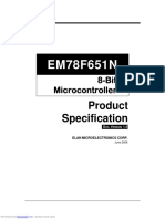 Elan Microelectronics Corp Em78f651nss10 - 3997cf8d12 PDF