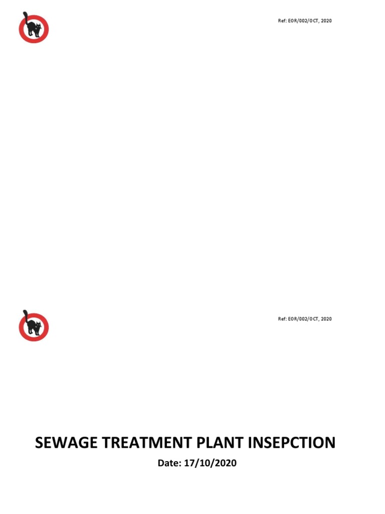 Sewage Treatment Plant Inspection Report | PDF | Wastewater | Water ...