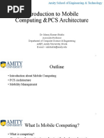 Introduction To Mobile Computing &PCS Architecture