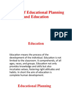 Educational Planning & Management Aspects