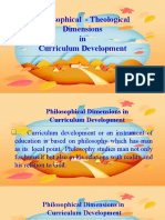 Philosophical - Theological Dimensions in Curriculum Development