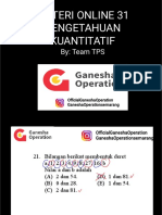 MATERI ONLINE 31 (Pengetahuan Kuantitatif) PDF