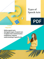Types of Speech Acts