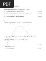 IB Math Application SL Quadratics