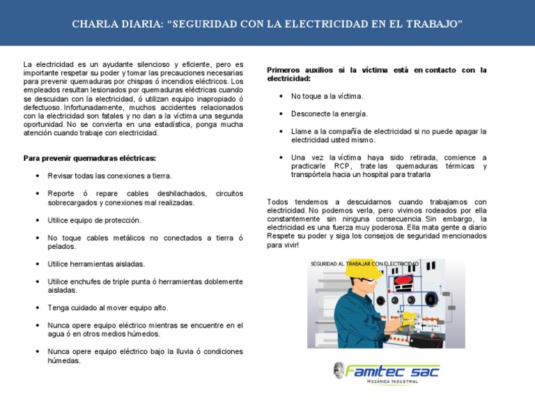 Seguridad Con La Electricidad en El Trabajo 29-08 | PDF