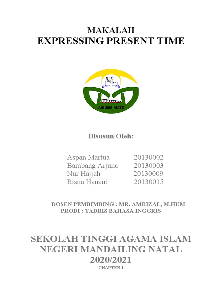 Makalah Expressing Present Time Verb Adverb