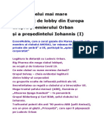 Puterea Celui Mai Mare Club Ocult de Lobby Din Europa Asupra Premierului Orban Şi A Preşedintelui Iohannis (I) PDF