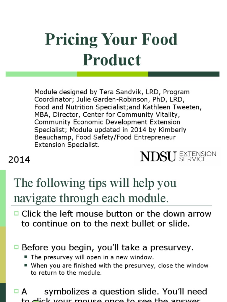 2014 Pricing - Your - Food - Product | PDF | Profit (Economics) | Cost