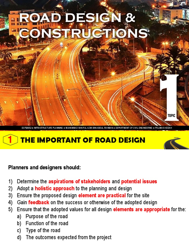 Guidelines for Effective Road Design and Construction Planning | PDF ...