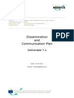 Dissemination and Communication Plan: Deliverable 7.1