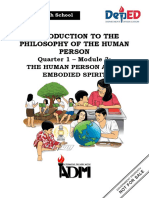 PHILO - Q1 - Mod3 - The Human Person As An Embodied Spirit