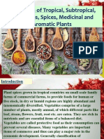 Cultivation of Tropical, Subtropical, Vegetables, Spices, Medicinal and Aromatic Plants