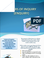 Letters of Inquiry (Enquiry)