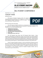 15Th Regional Student Conference: Concept Paper