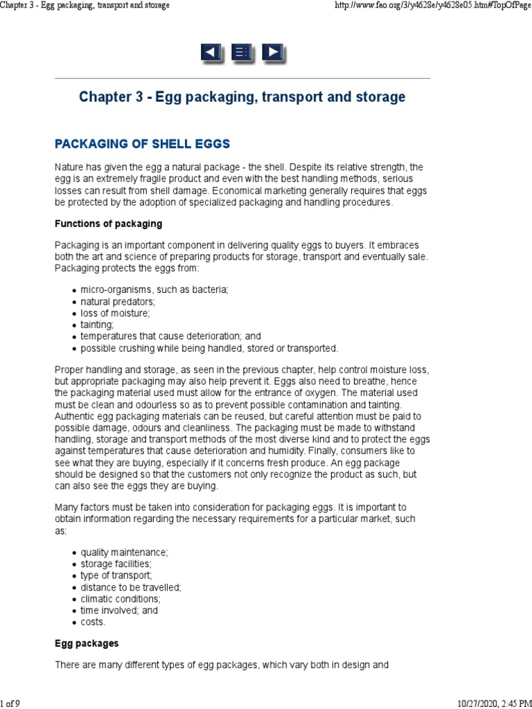 Egg Packaging and Storage Guide | PDF | Refrigeration | Packaging And ...