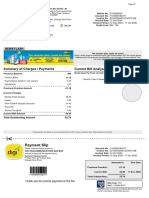 Payment Slip: Summary of Charges / Payments Current Bill Analysis