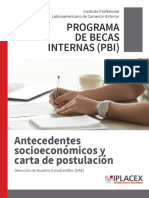 Antecedentes Socioeconómicos y Carta de Postulación