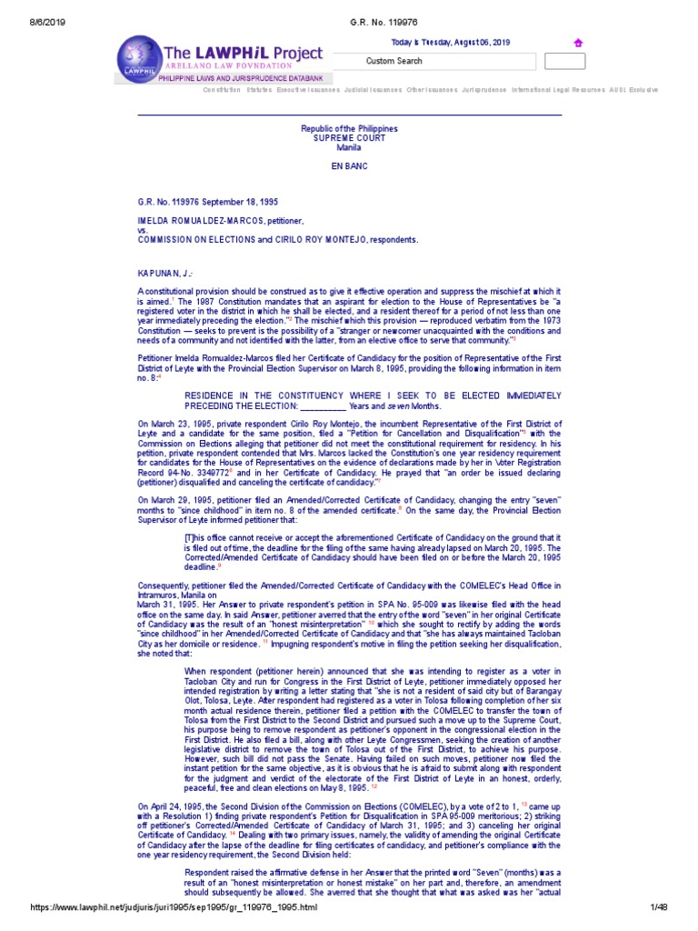 Marcos vs comelec pdf domicile law commission on elections