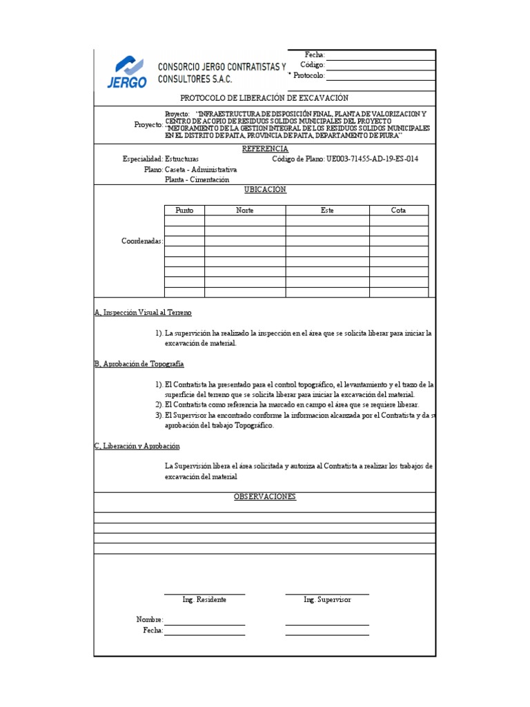 Formato de Liberaciòn | PDF