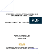 Operation and Maintenance Manual For Release Mechanism: (MODEL: TALON 4.0, TALON 6.0, TALON 9.0)