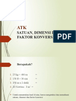 Satuan Dimensi Dan Faktor Konversi ATK I