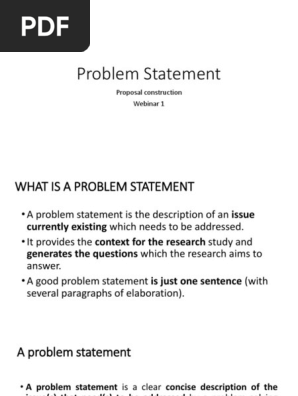 Problem Statement