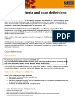 Case Definition of Covid 19 Infection 24 June 2020