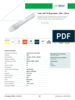 Tubo LED T8 Regulable, 18W, 120cm PDF