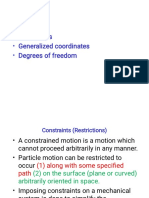 Constraints-Generalized Coordinates