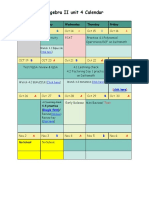 Alg 2 Unit 4 Calendar