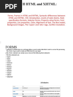 Unit Ii HTML and XHTML