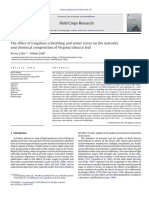 The Effect of Irrigation Scheduling and