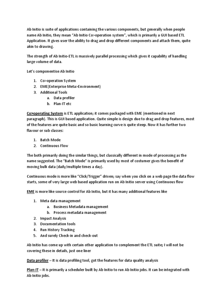Ab Initio Overview | PDF | Metadata | World Wide Web
